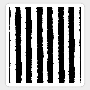 Black vertical stripe seamless repeat pattern Sticker